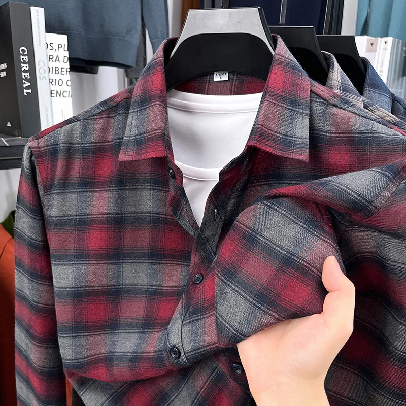 Flannel Shirt Lined - Herfst 2026 Nieuwe Heren Geprinte Gestreepte