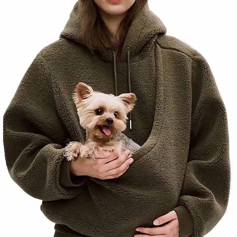 Sherpa Hoodie Fleece - Herfst Winter Dames Effen Kleur Hoodie