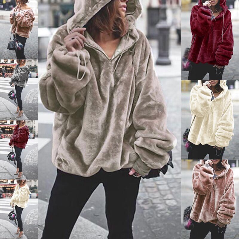 Wool Coat Peacoat - Vrouwen Nepbontjas Herfst Winter 2024 Pluche