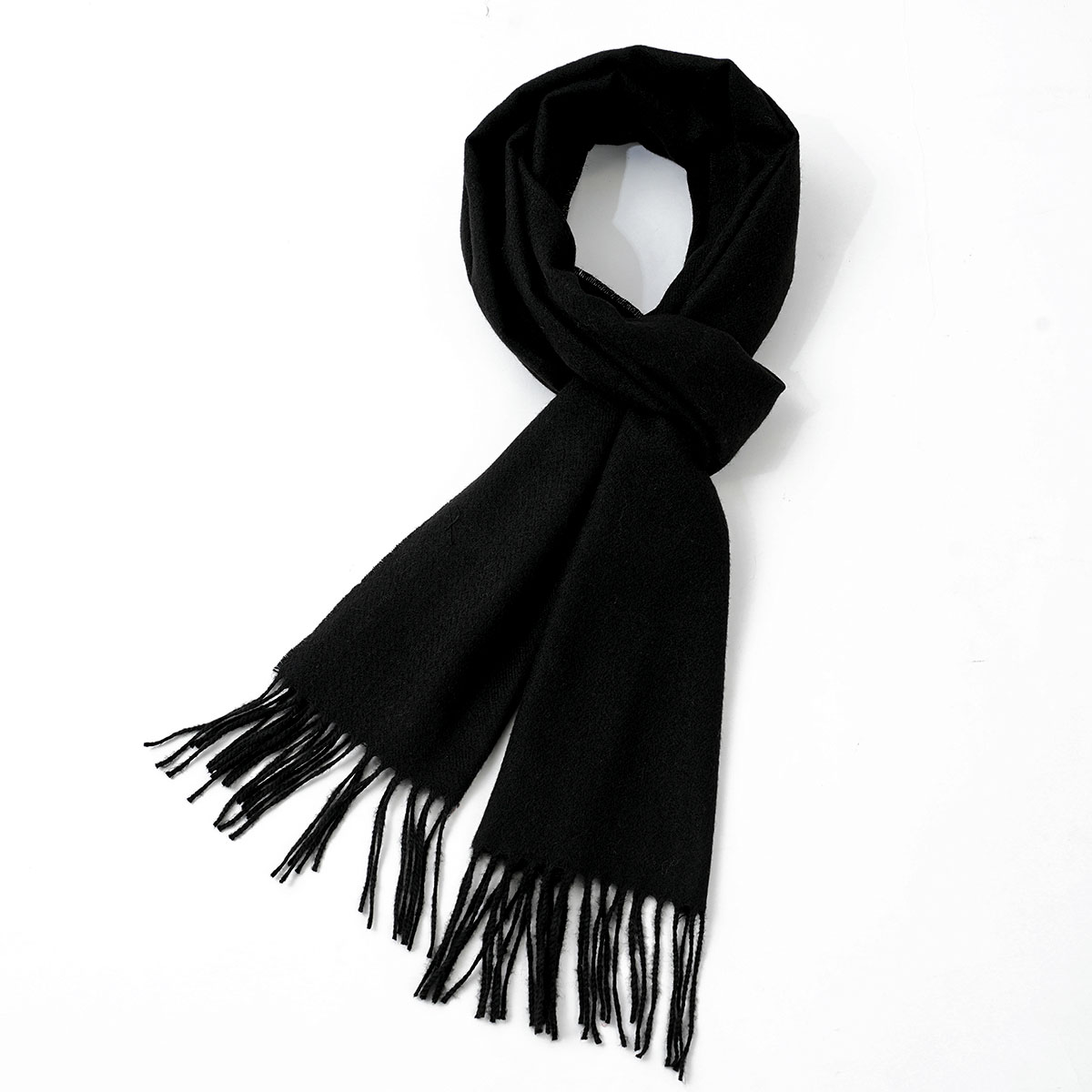Wool Scarf Men - Heren effenkleurige imitatie kasjmier sjaal, warme