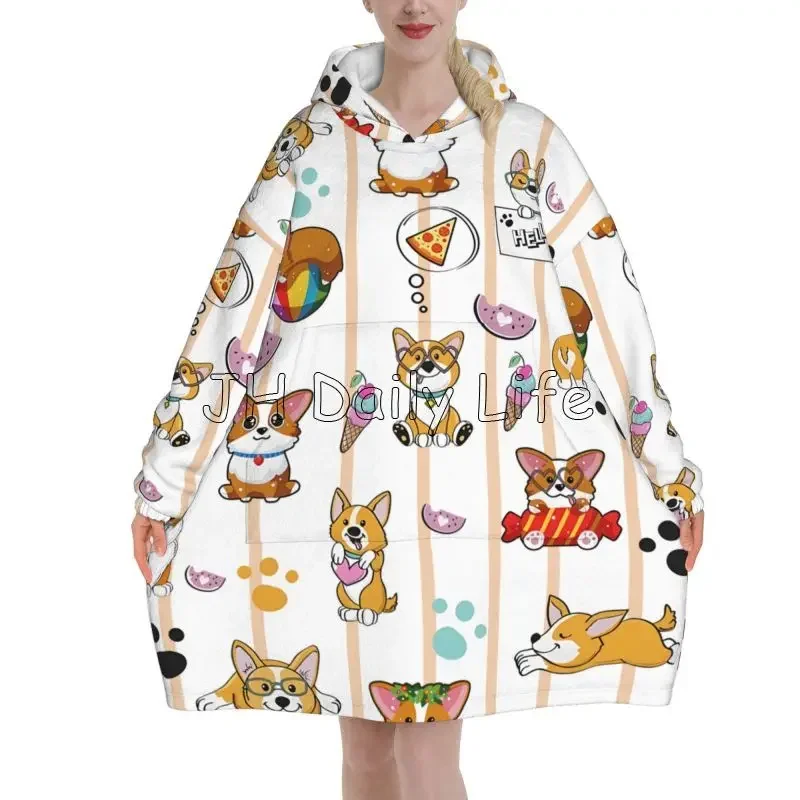 Leuke Corgi Dog Wearable Hoodi - Sherpa Hoodie Fleece recensie en prijs