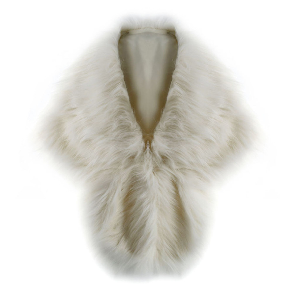 Effenkleurige Kunstbont Lange  - Shawl Wrap Winter recensie en prijs