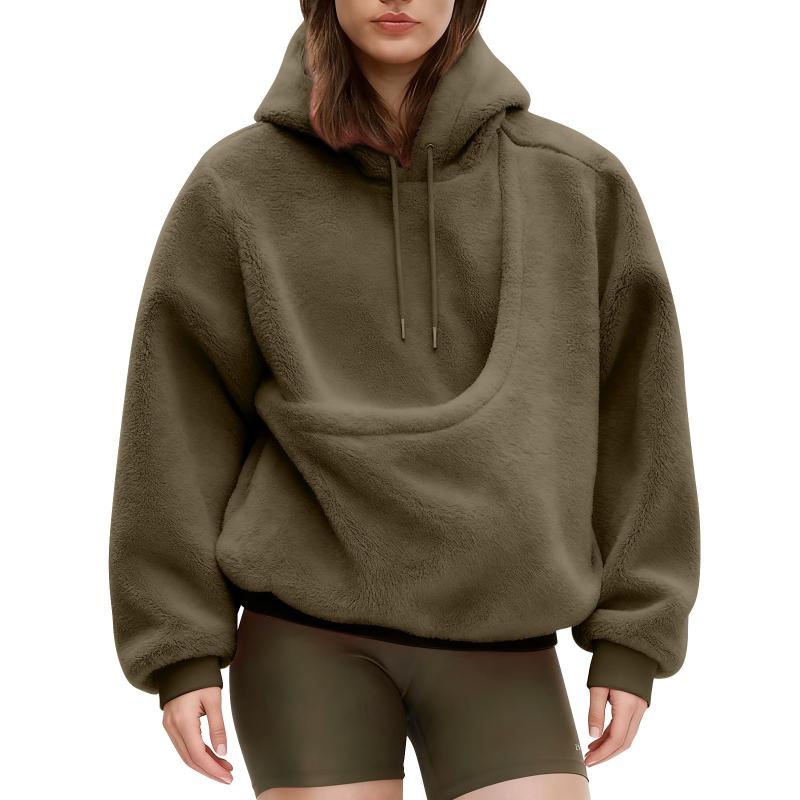 Herfst Winter Dames Effen Kleu - Sherpa Hoodie Fleece recensie en prijs