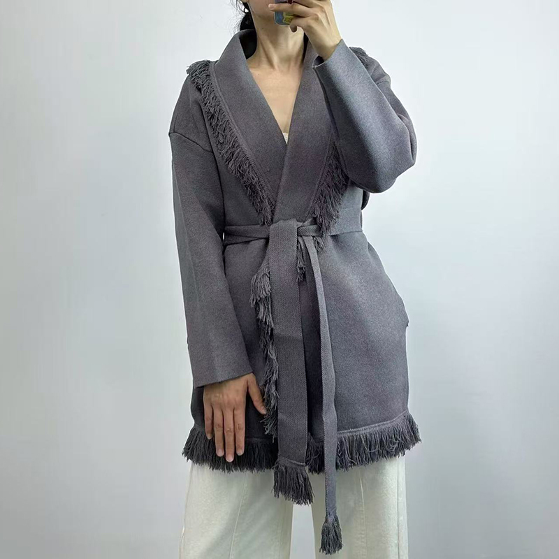 Dames lang wollen gebreid vest - Wool Coat Peacoat recensie en prijs