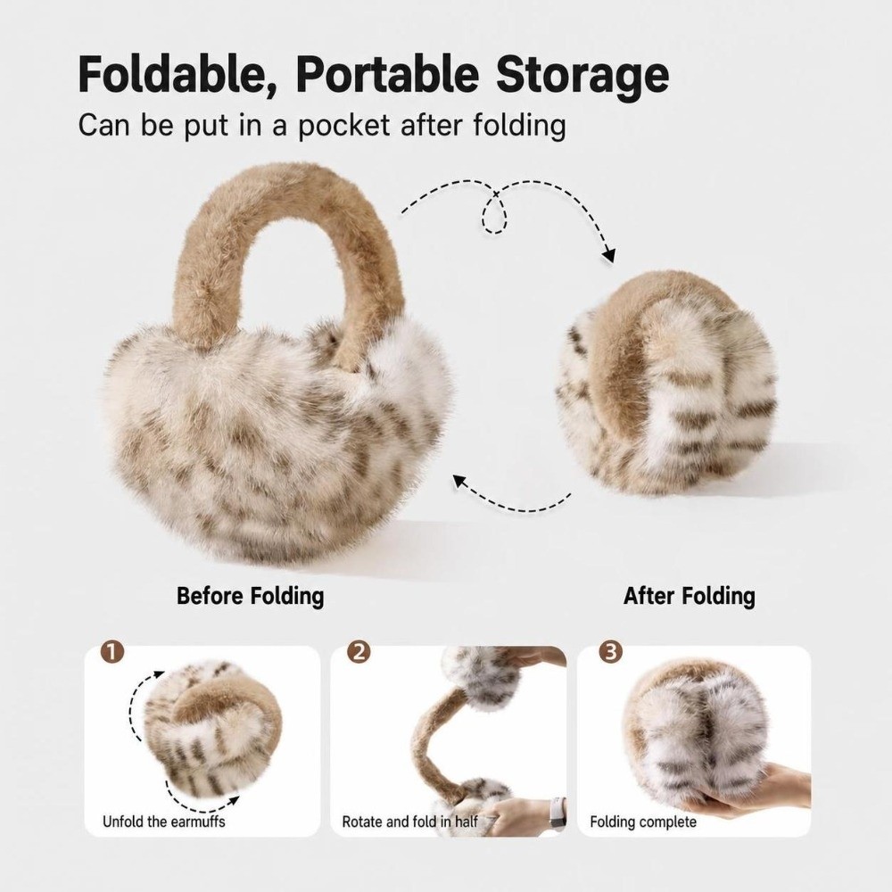 Vintage winddichte nepbont oor - Earmuffs Foldable recensie en prijs