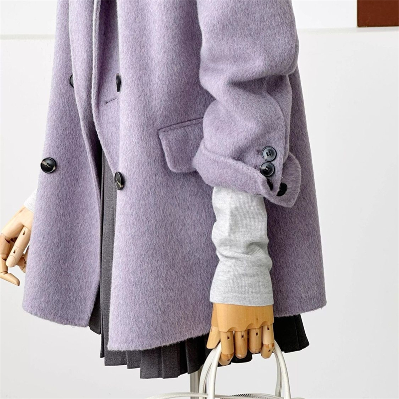 Dames Dubbelzijdige Wollen Jas - Wool Coat Peacoat recensie en prijs