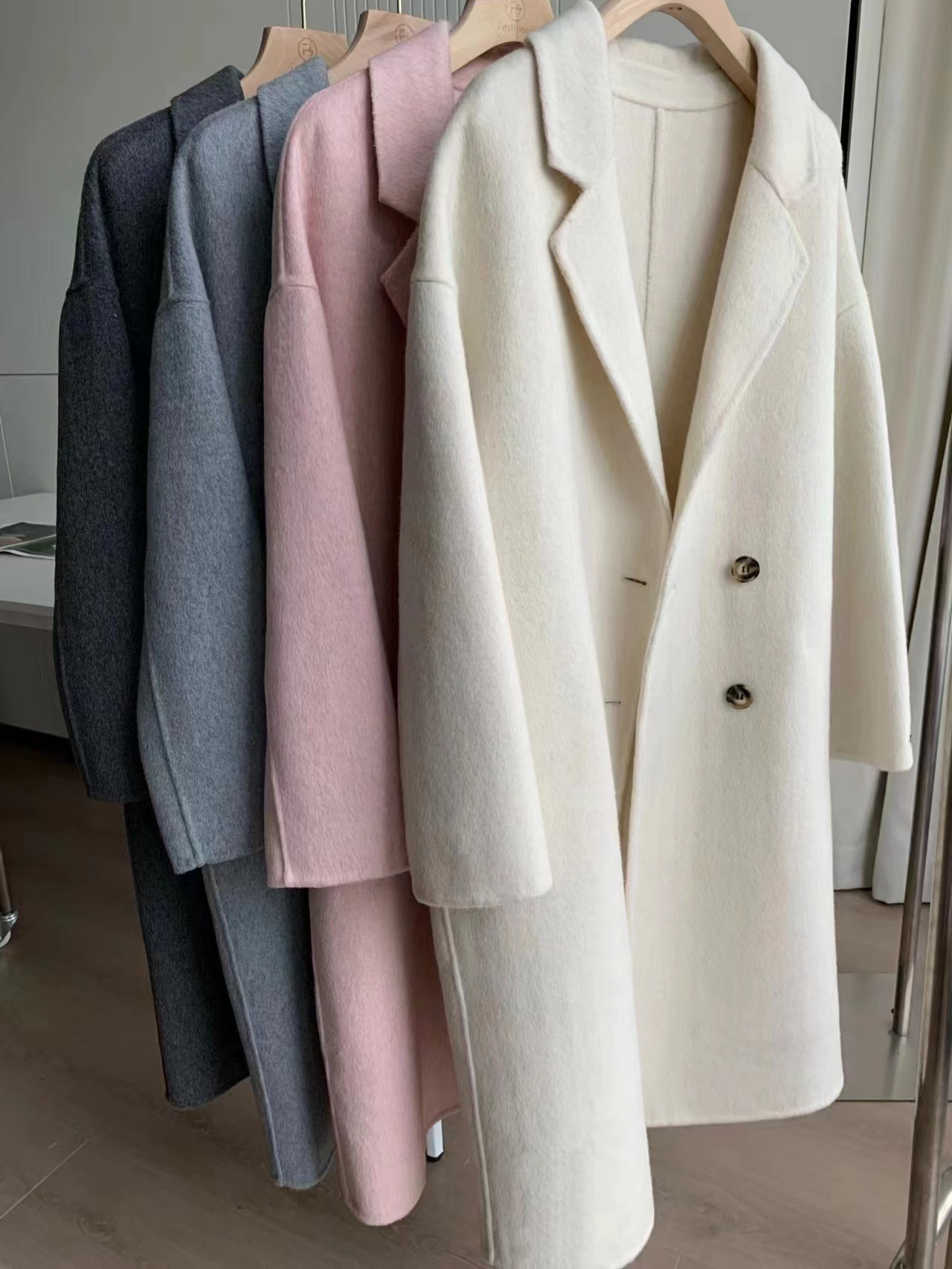 2025 Lente Vrouwen Double Brea - Wool Coat Peacoat recensie en prijs